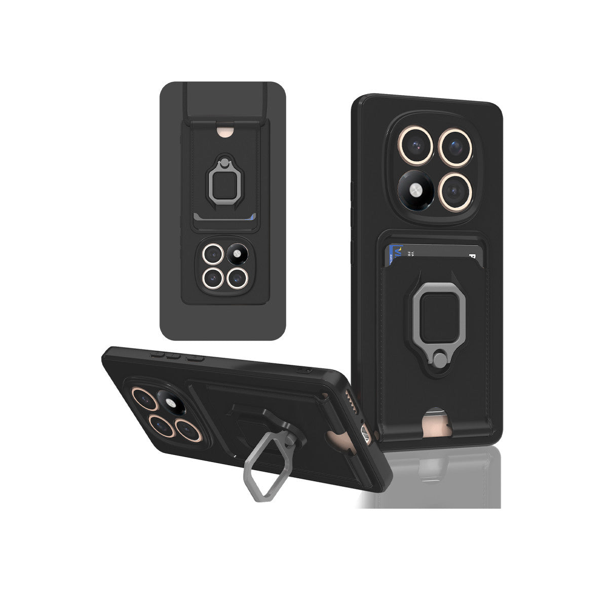 Newface Xiaomi Redmi Note 14 Pro 4G Kılıf Zuma Kartvizitli Yüzüklü Silikon