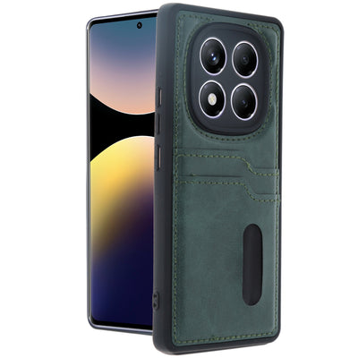 Newface Xiaomi Redmi Note 14 Pro 5G Kılıf Sara Kartvizitli Deri Kılıf