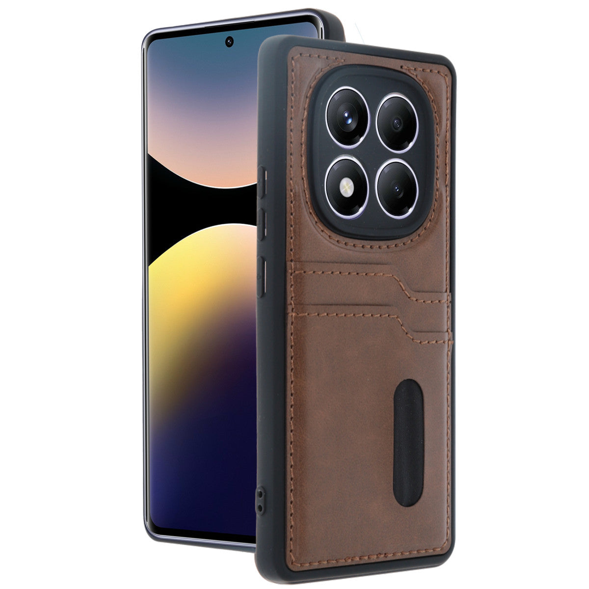 Newface Xiaomi Redmi Note 14 Pro 5G Kılıf Sara Kartvizitli Deri Kılıf