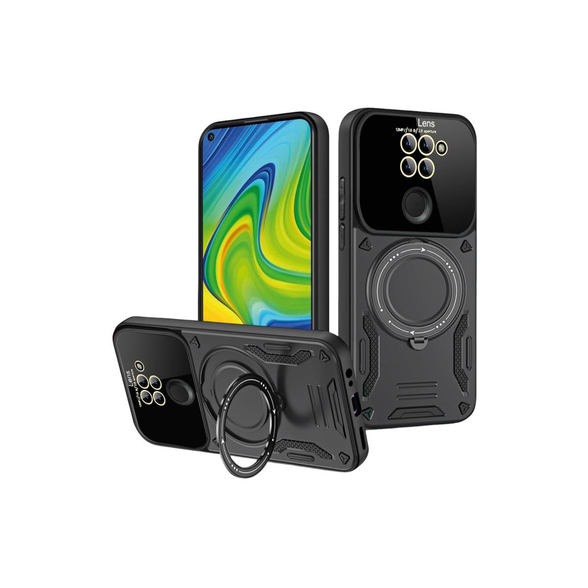 Newface Xiaomi Redmi Note 9 Joy Lens Standlı Kapak