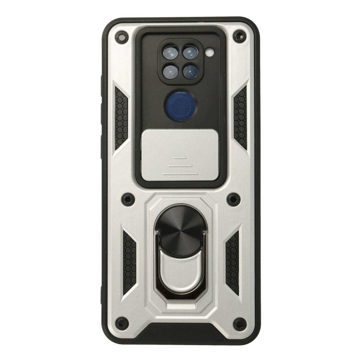 Newface Xiaomi Redmi Note 9 Kılıf Pars Lens Yüzüklü Silikon