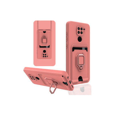 Newface Xiaomi Redmi Note 9 Kılıf Zuma Kartvizitli Yüzüklü Silikon