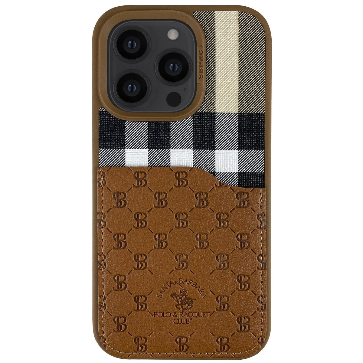 Santa Barbara Polo Racquet Club iPhone 14 Pro Max Plaid Kartvizitli Kapak