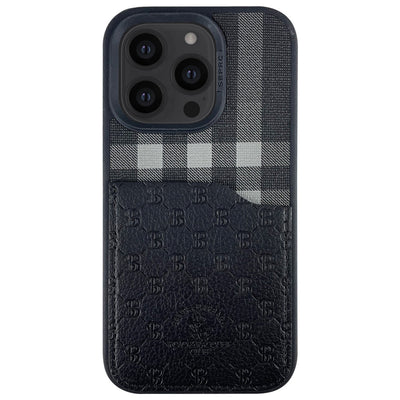 Santa Barbara Polo Racquet Club iPhone 14 Pro Max Plaid Kartvizitli Kapak