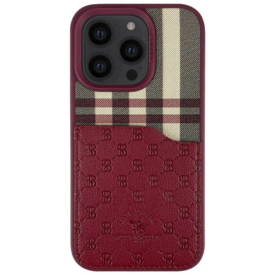 Santa Barbara Polo Racquet Club iPhone 14 Pro Plaid Kartvizitli Kapak