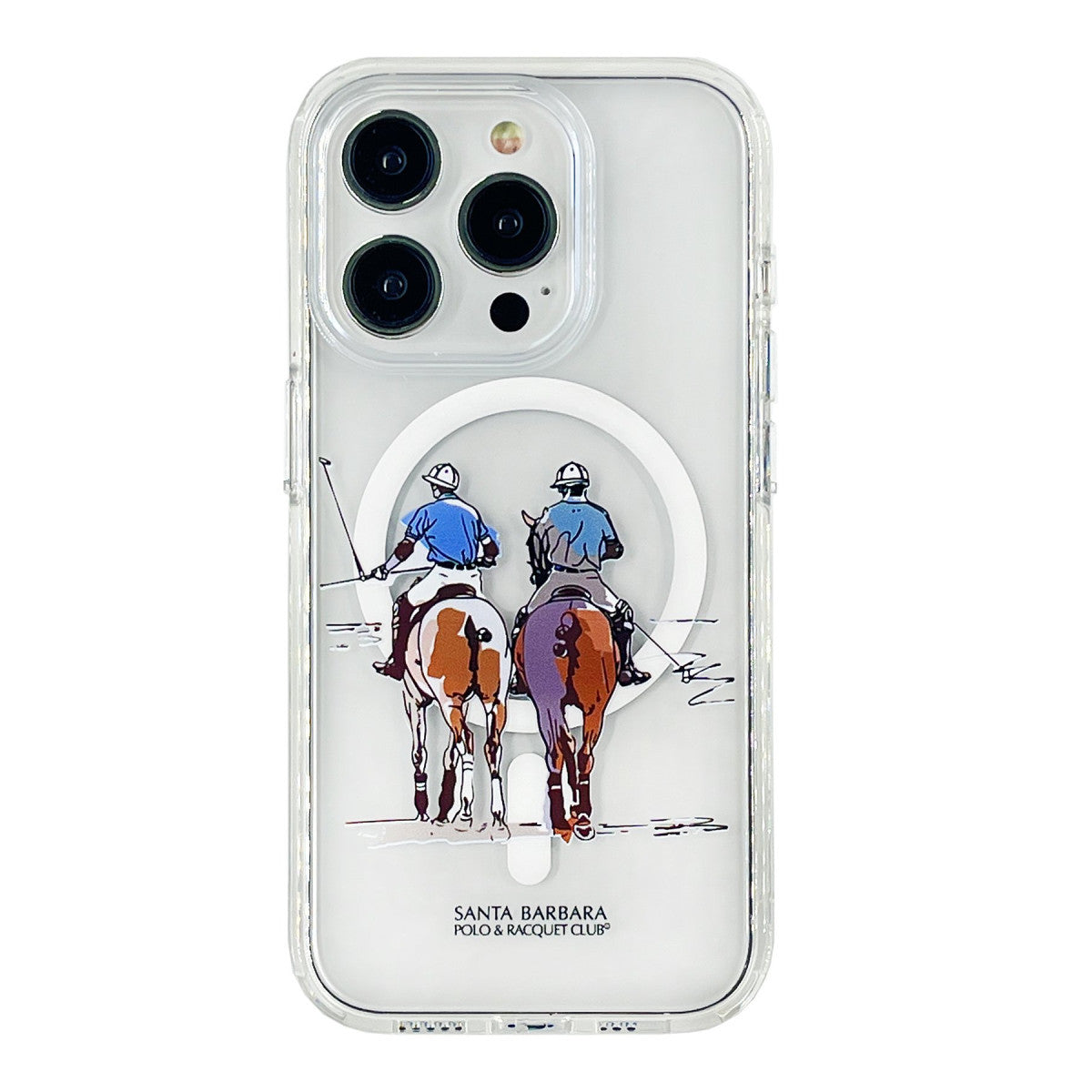 Santa Barbara Polo Racquet Club iPhone 15 Pro Max Willie Şeffaf Magsafe Kapak