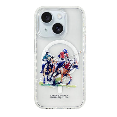 Santa Barbara Polo Racquet Club iPhone 15 Willie Şeffaf Magsafe Kapak