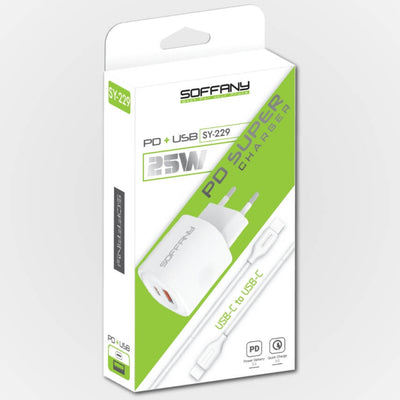 SY-229 25W PD + QC 3.0 Hızlı Şarj Seti