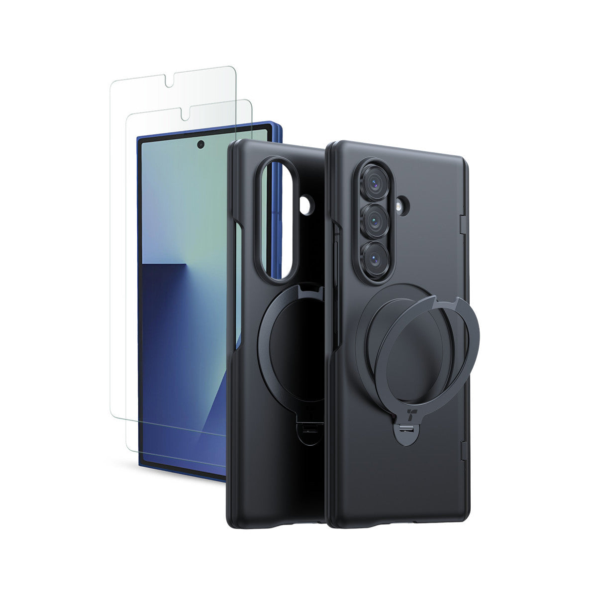 Torras Samsung Galaxy Z Fold 7 2 Adet Ekran Koruyuculu O Stand Spin Serisi Magsafe Kılıf