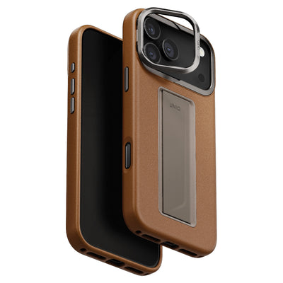 Uniq Apple iPhone 17 Pro Max Heldro Pro Magsafe Standlı Deri Kapak