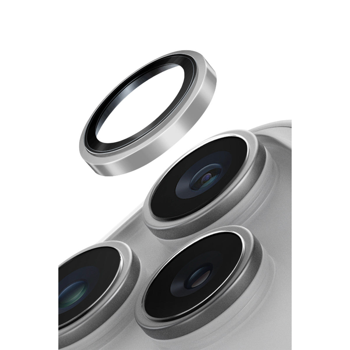 Uniq iPhone 17 Pro Max Optix Çelik Çerçeveli Sapphire Kamera Lens Koruyucu