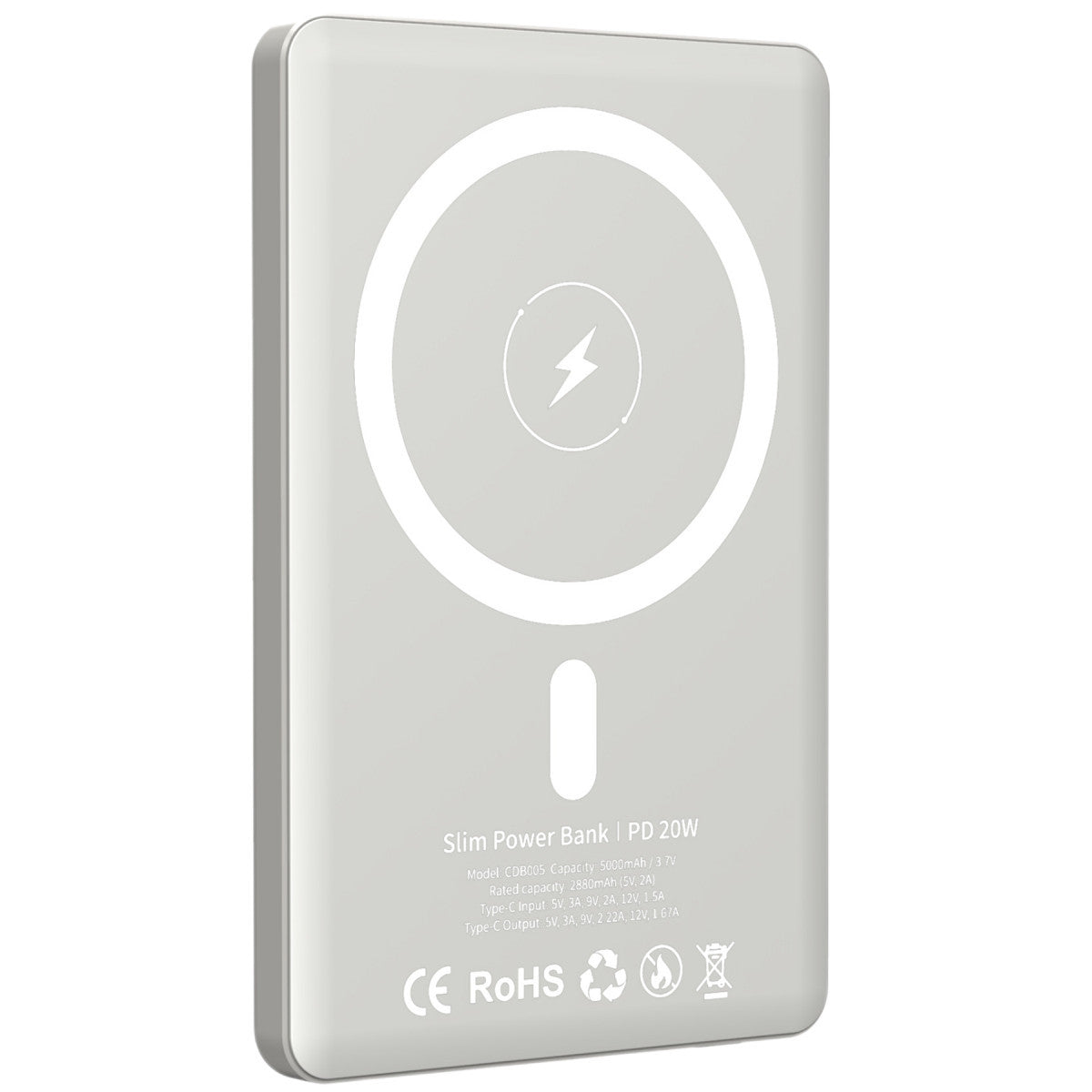 URR CDB005 5.000 mAh 20W Type-C 15W Kablosuz Şarj Magsafe UltraSlim PD Powerbank