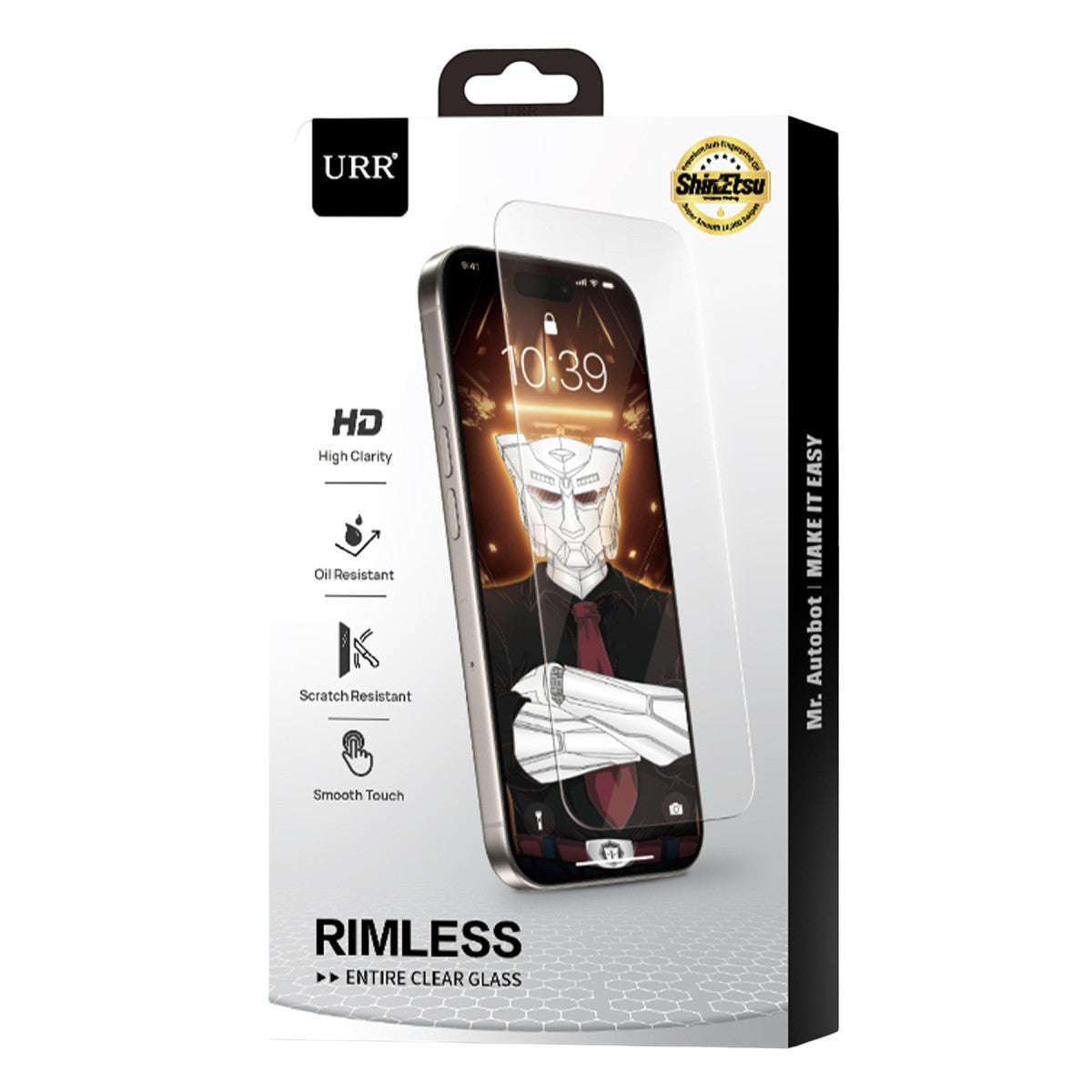 URR Apple iPhone 15 Pro Max Rimless Entire Clear Cam Ekran Koruyucu