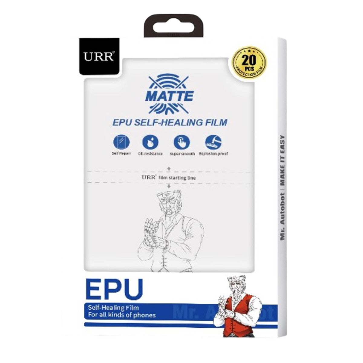 URR EPU HD Makine Auto Repair Mat Seramik Nano Ekran Koruyucu 20 Adet