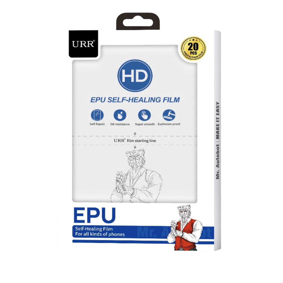 URR EPU HD Makine Auto Repair Seramik Nano Ekran Koruyucu 20 Adet