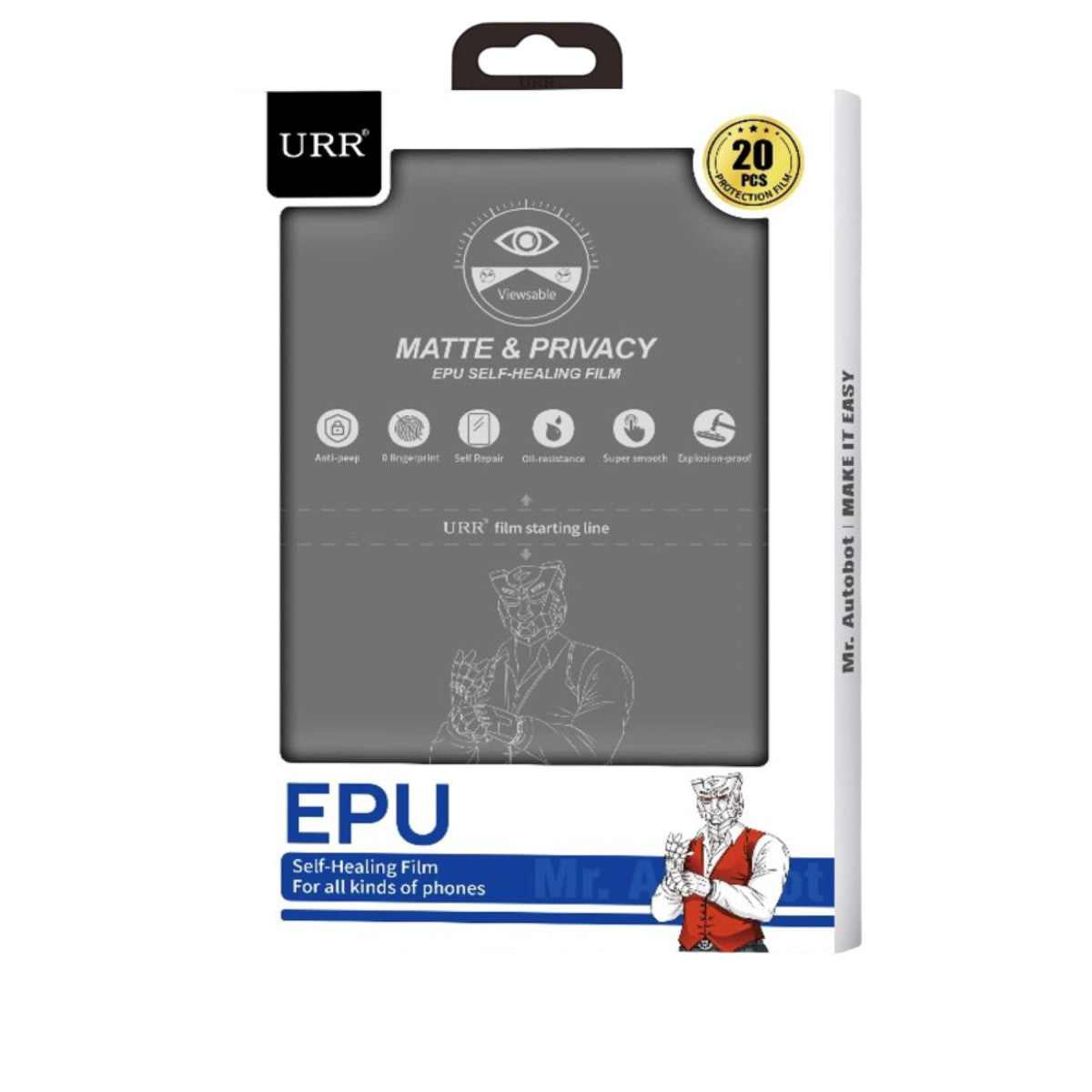 URR EPU Makine Mat Hayalet Seramik Nano Ekran Koruyucu 20 Adet