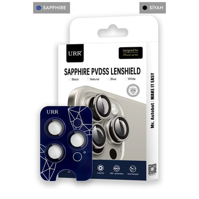URR iPhone 15 Pro Max Sapphire PVDSS Kamera Lens Koruyucu