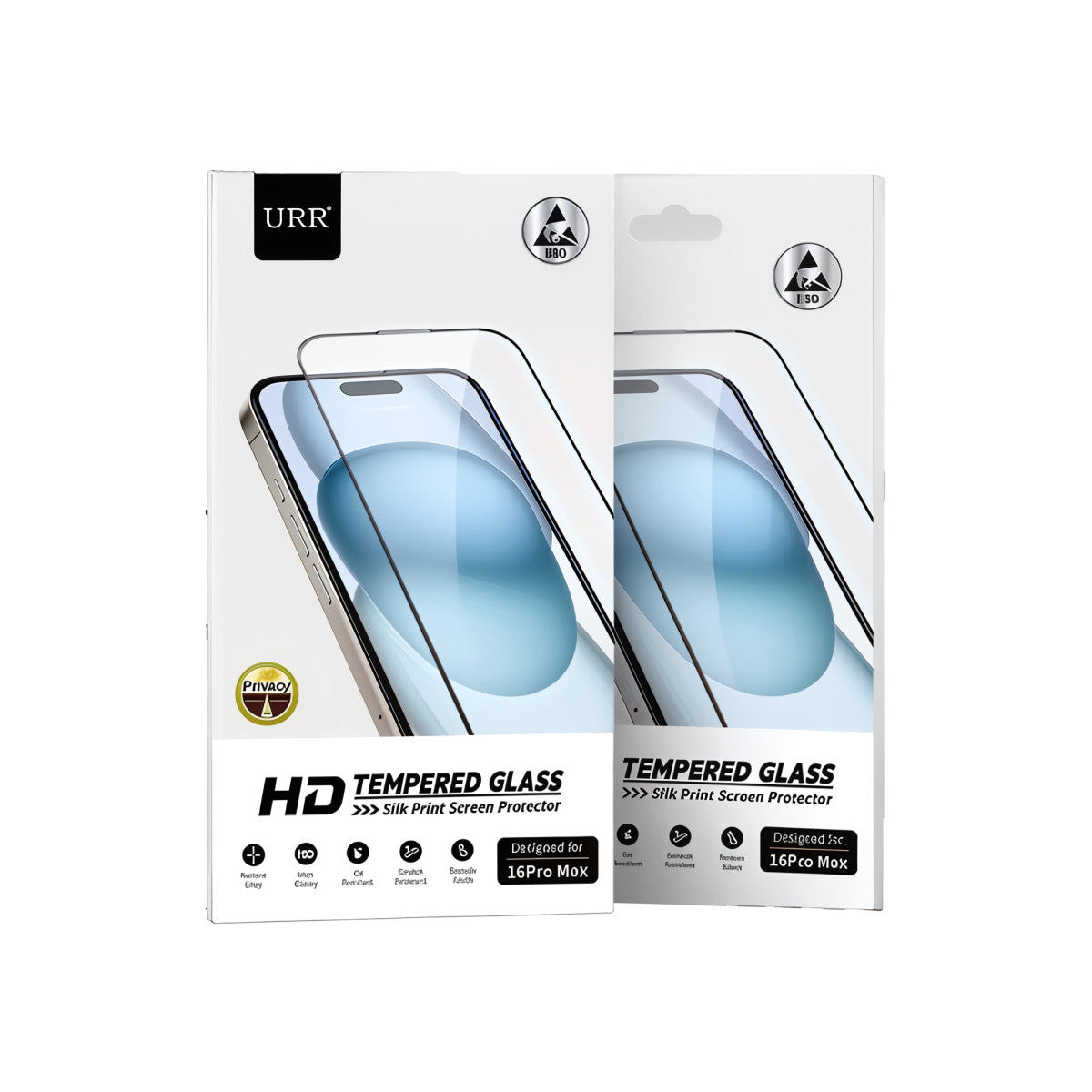 URR iPhone 16E 2.5D Antidust HD Privacy Cam Ekran Koruyucu