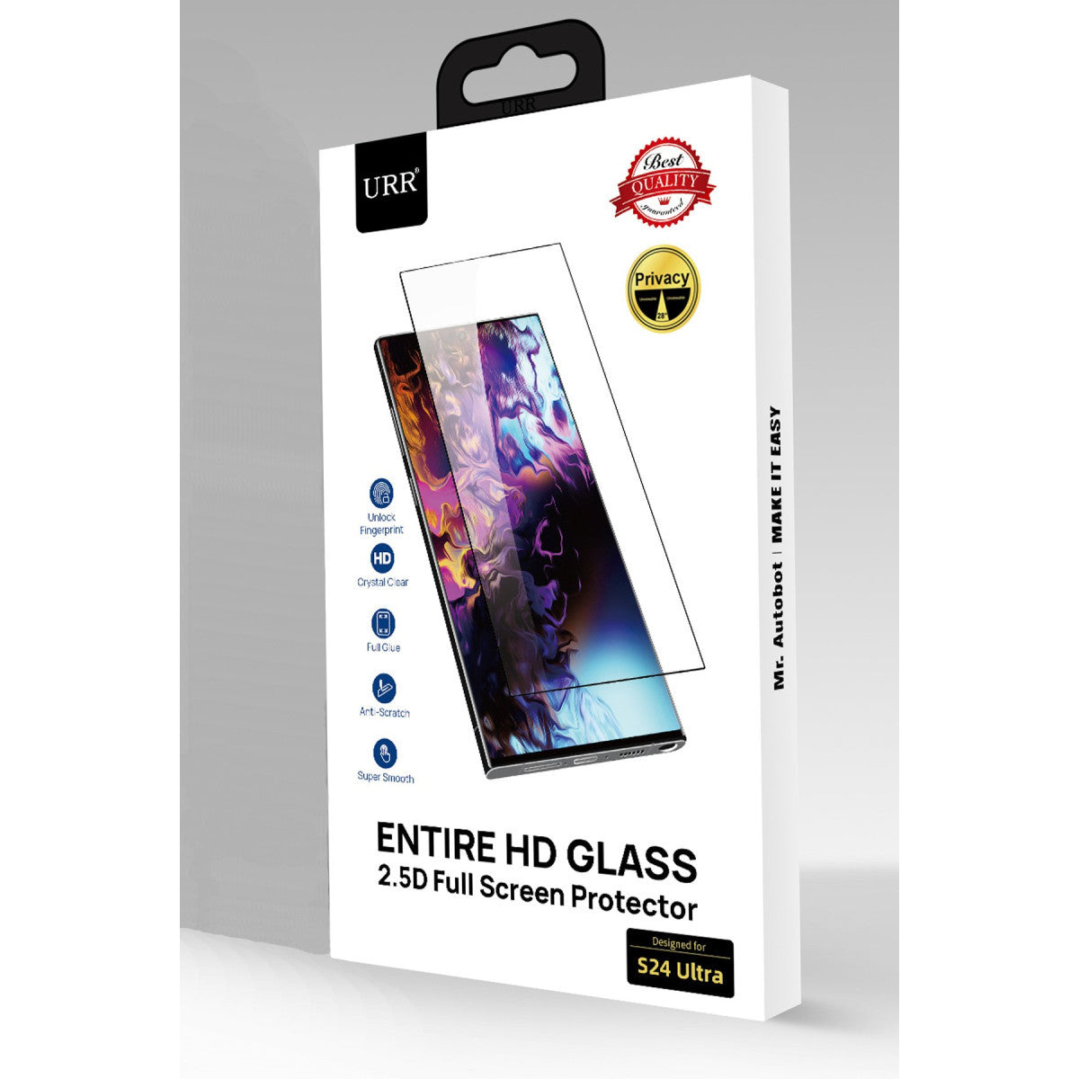 URR Samsung Galaxy S24 Ultra 2.5Dº Entire HD Privacy Cam Ekran Koruyucu