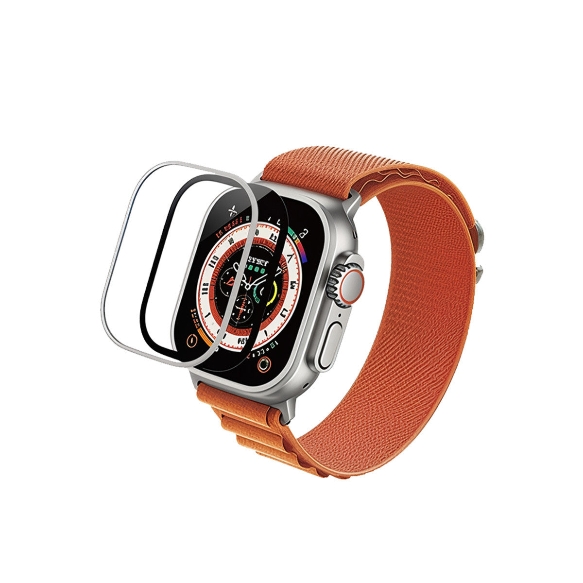 URR Watch Ultra 2 49mm 3D Full Glue 2in1 Saat Cam Ekran Koruyucu