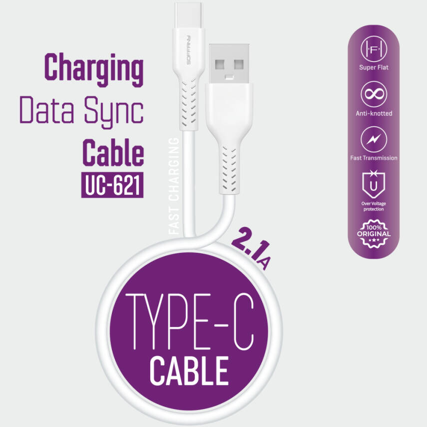 UC-621 USB-C USB Data Kablosu
