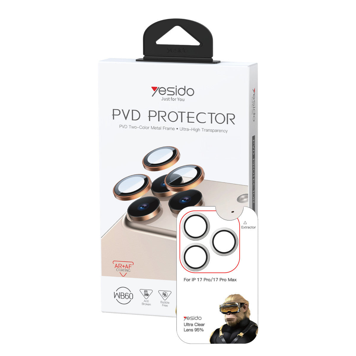 Yesido Apple iPhone 17 Pro Max WB60 Metal Kamera Lens