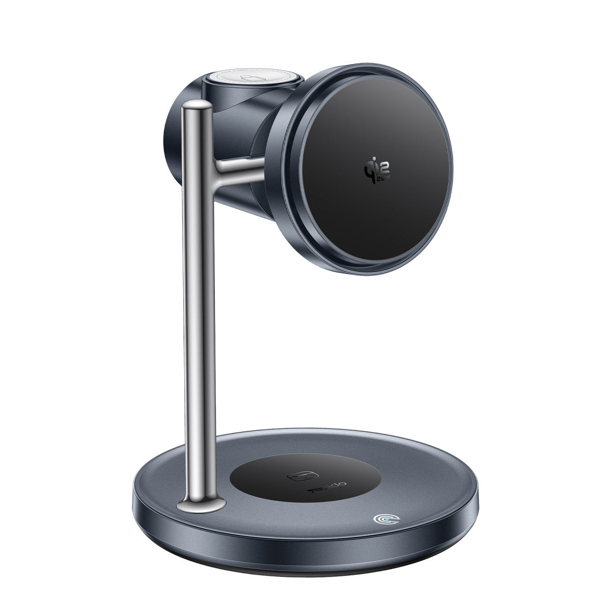 Yesido DS40 Qi2.2 25W Hızlı Şarj Destekli Apple Watch ve Samsung Watch Uyumlu Manyetik Masaüstü Kablosuz Şarj Cihazı 