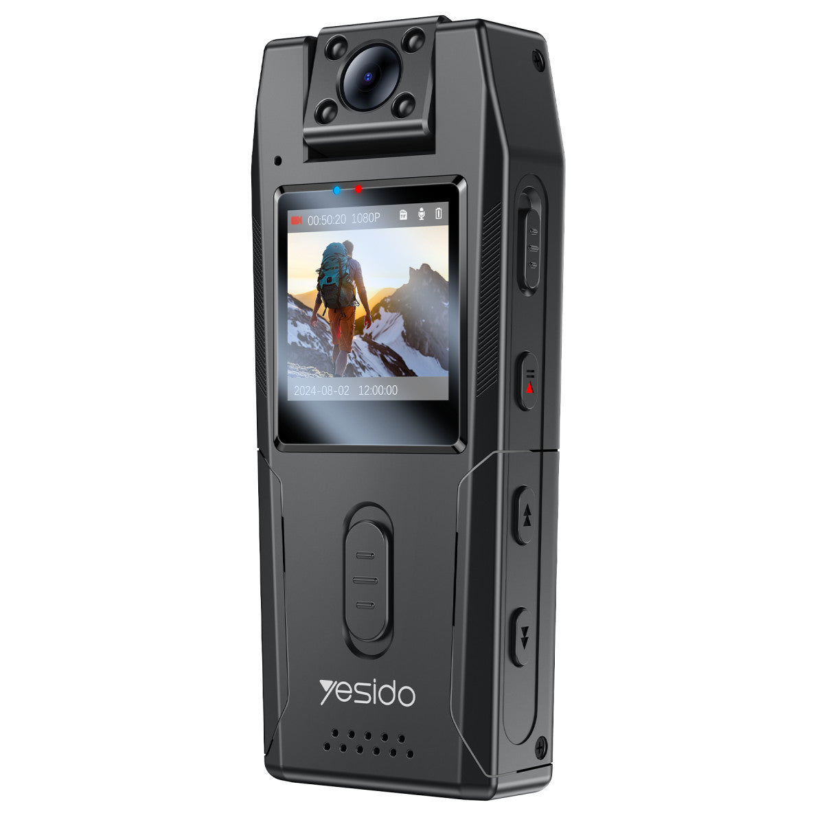 Yesido KM25 1.3inch Ekranlı 180 Derece Dönebilen 1080P Vücut Kamerası