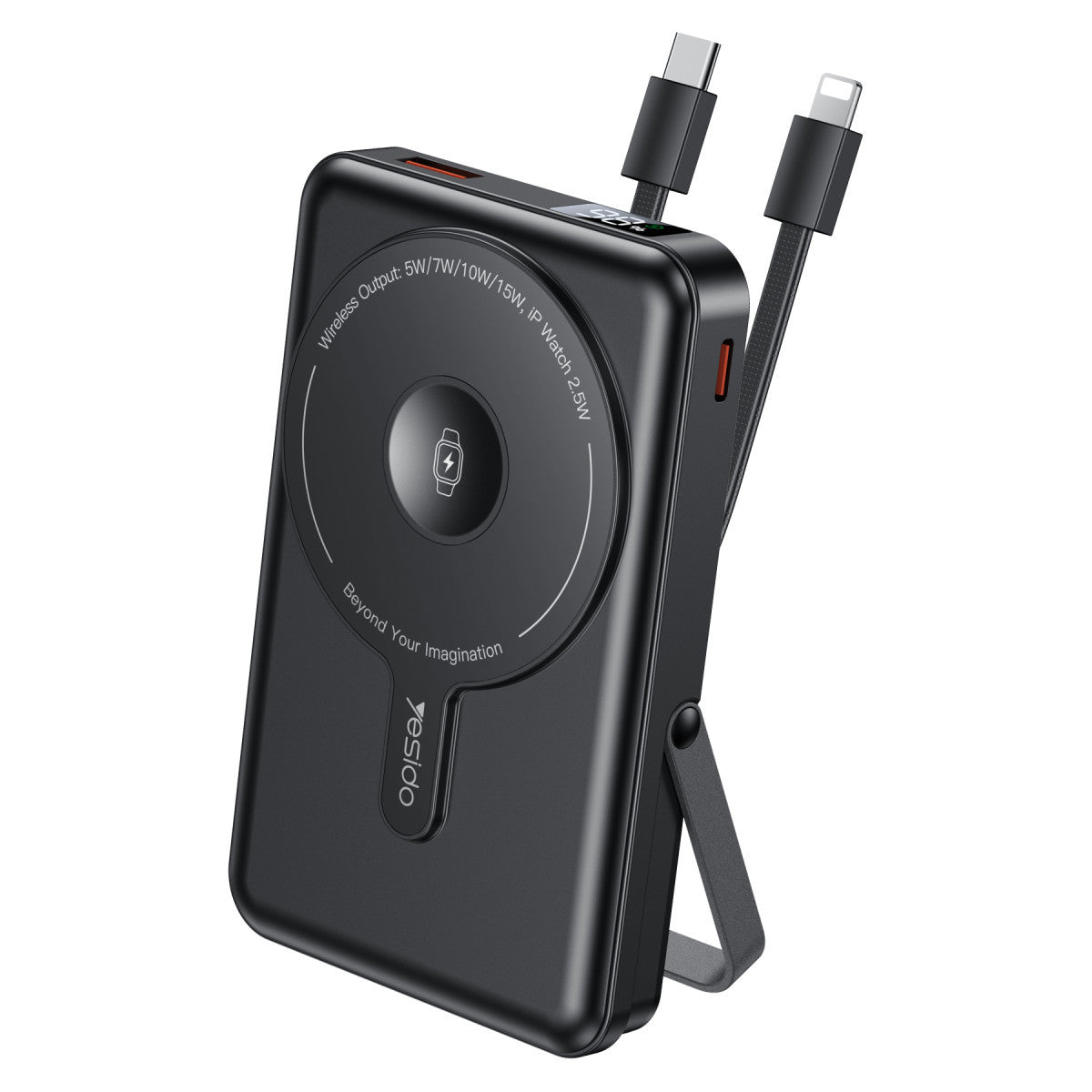 Yesido YP72 Dijital Göstergeli 10.000 mAh Kablosuz Magsafe Powerbank