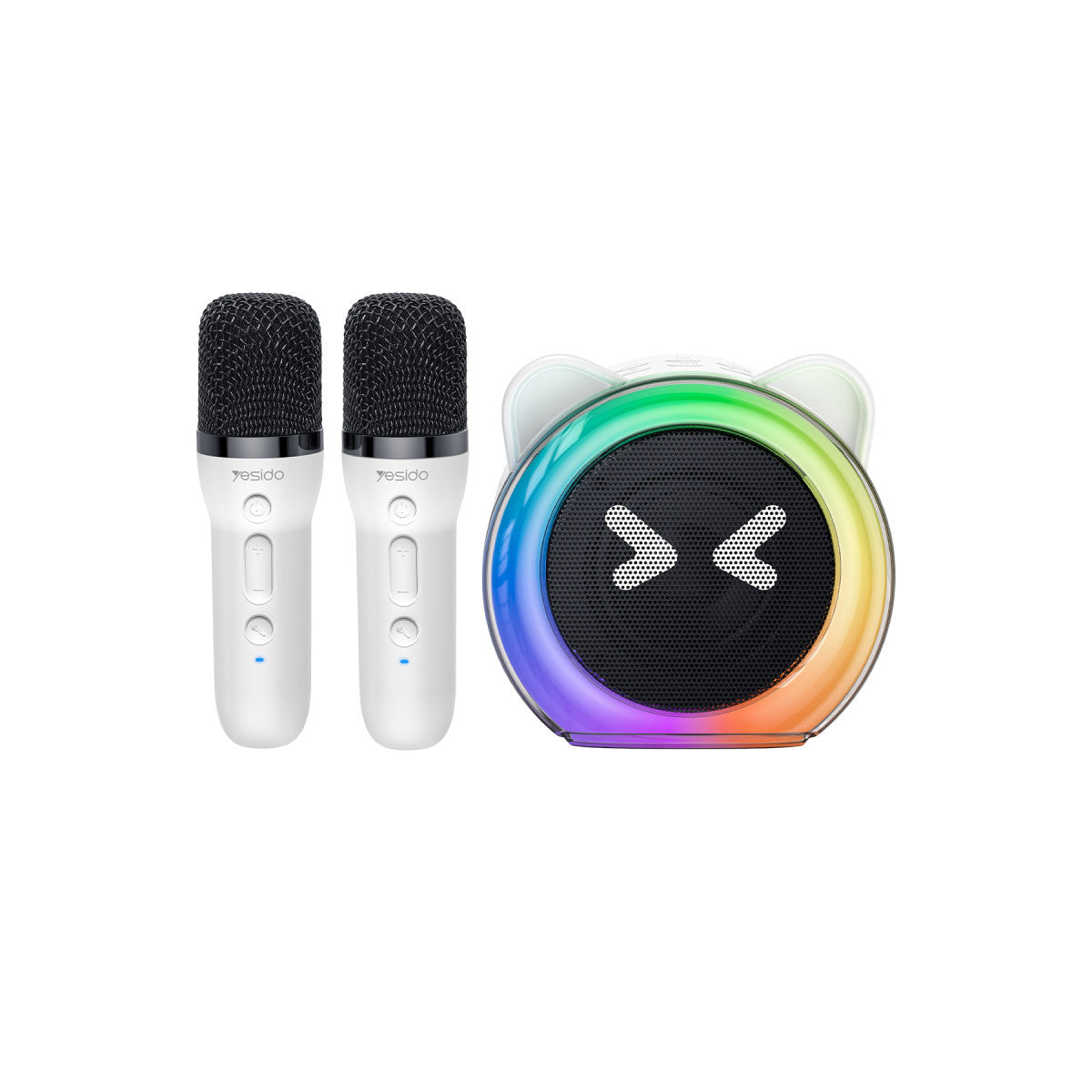 Yesido YSW36 2 Adet Karaoke Mikrofonlu BT 5.3 RGB Kablosuz Hoparlör